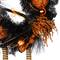24'' Unlit Orange and Black Witch and Pumpkins Halloween Wreath